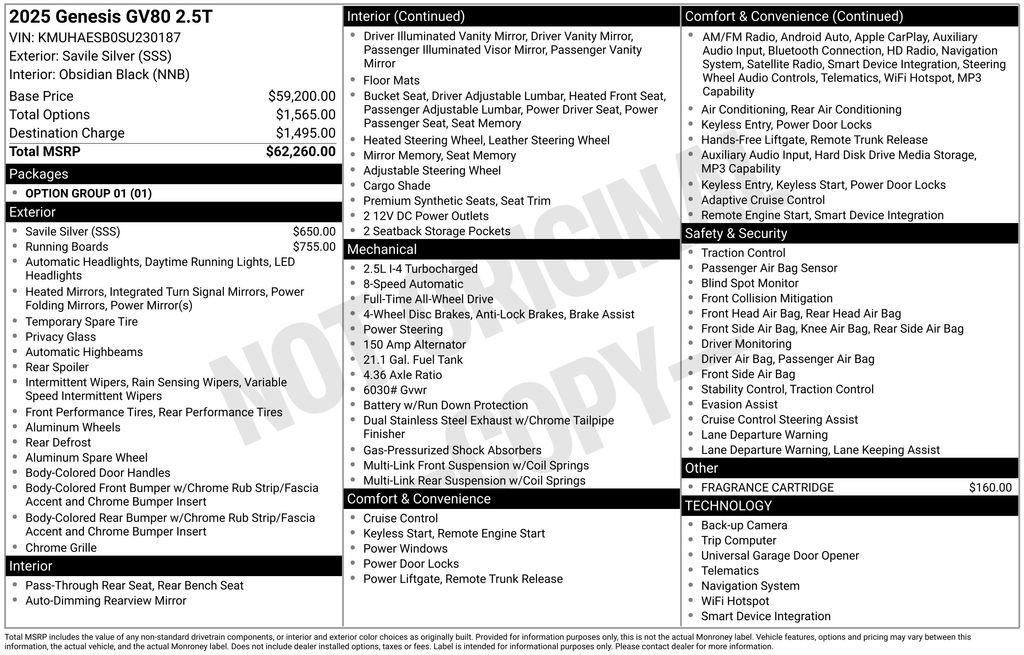 Used 2025 Genesis GV80 2.5T image 43