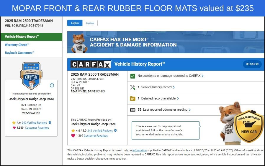 Used 2025 RAM 2500 Tradesman w/ Commercial Features Package image 11