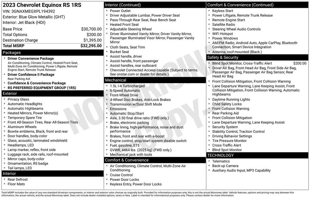 Certified 2023 Chevrolet Equinox RS FWD image 2