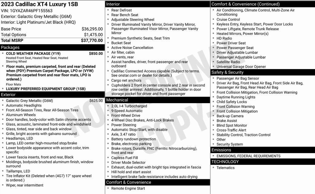 Used 2023 Cadillac XT4 Luxury w/ Cold Weather Package image 36