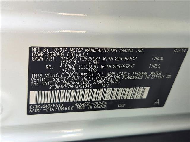 Used 2019 Toyota RAV4 XLE w/ Convenience Package FWD image 22