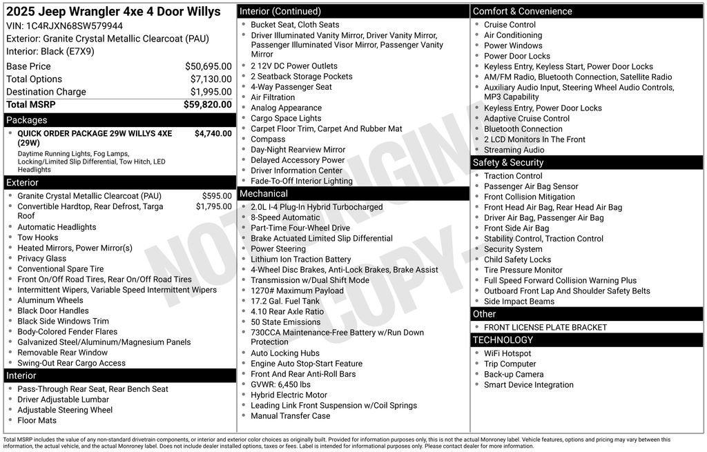 Certified 2025 Jeep Wrangler Unlimited Sport S 4xe image 23