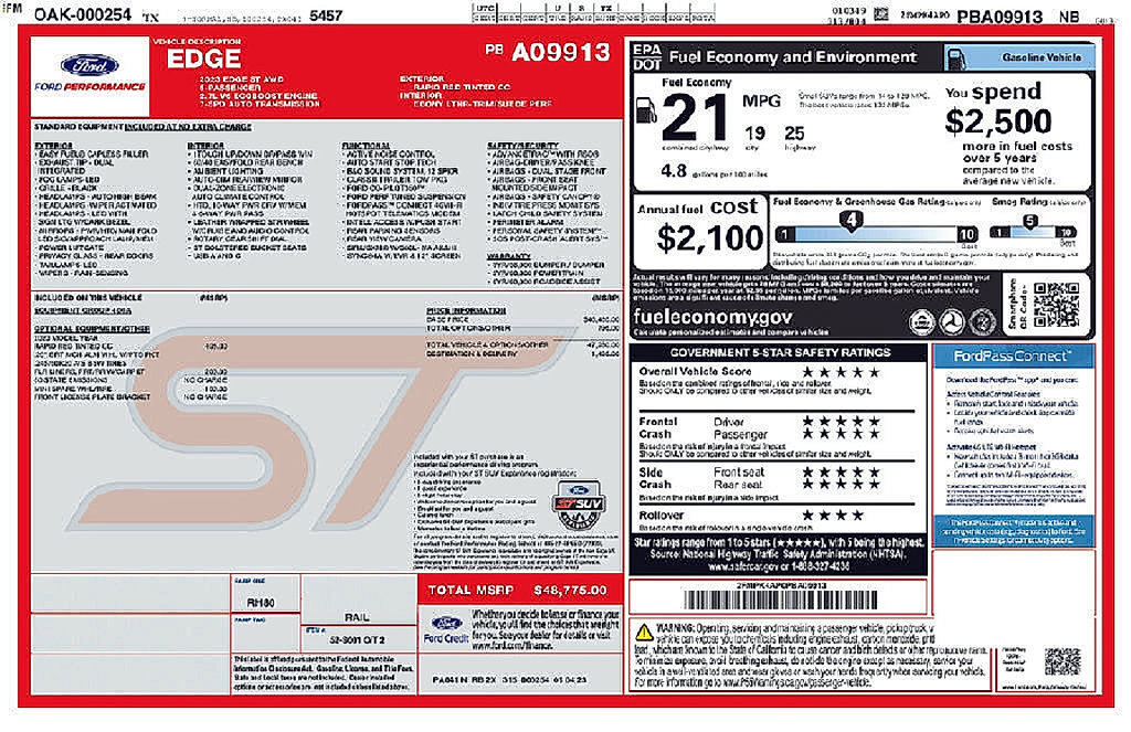 Used 2023 Ford Edge ST AWD/4WD image 32