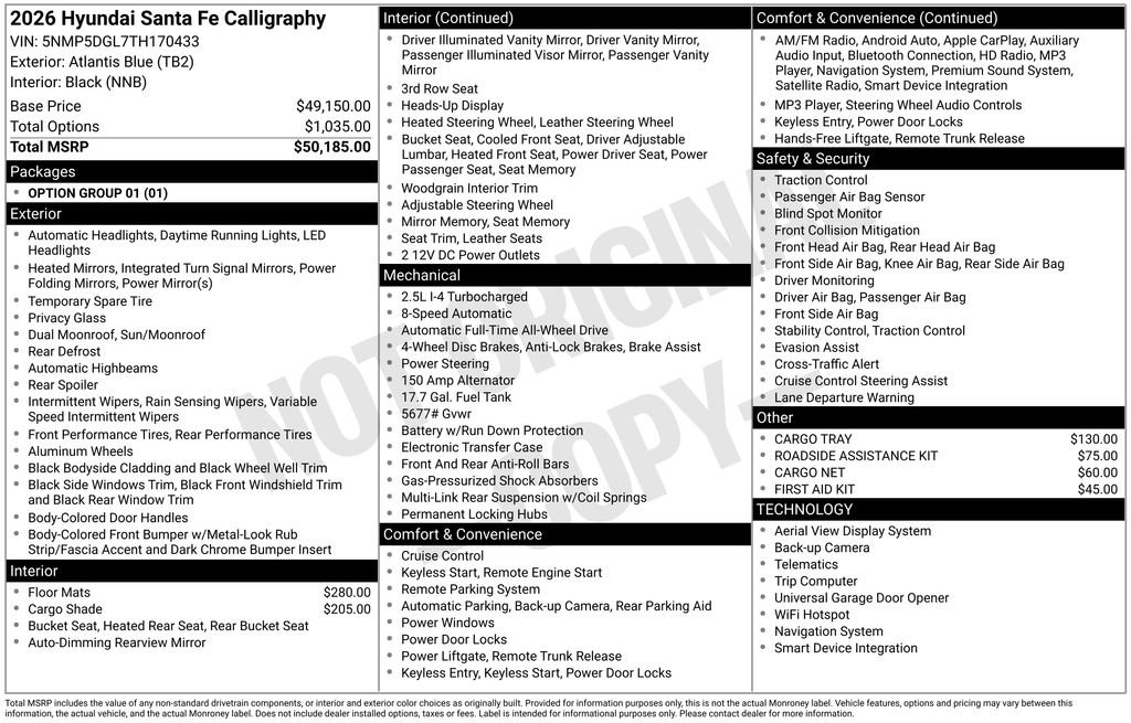 New 2026 Hyundai Santa Fe Calligraphy image 42