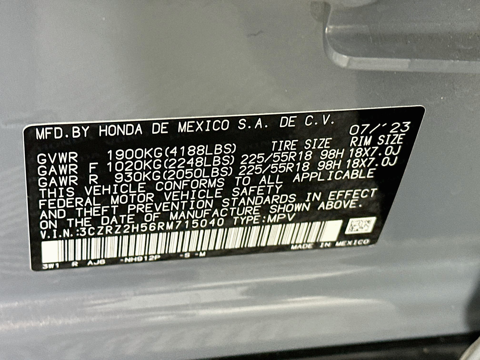 Used 2024 Honda HR-V Sport image 12