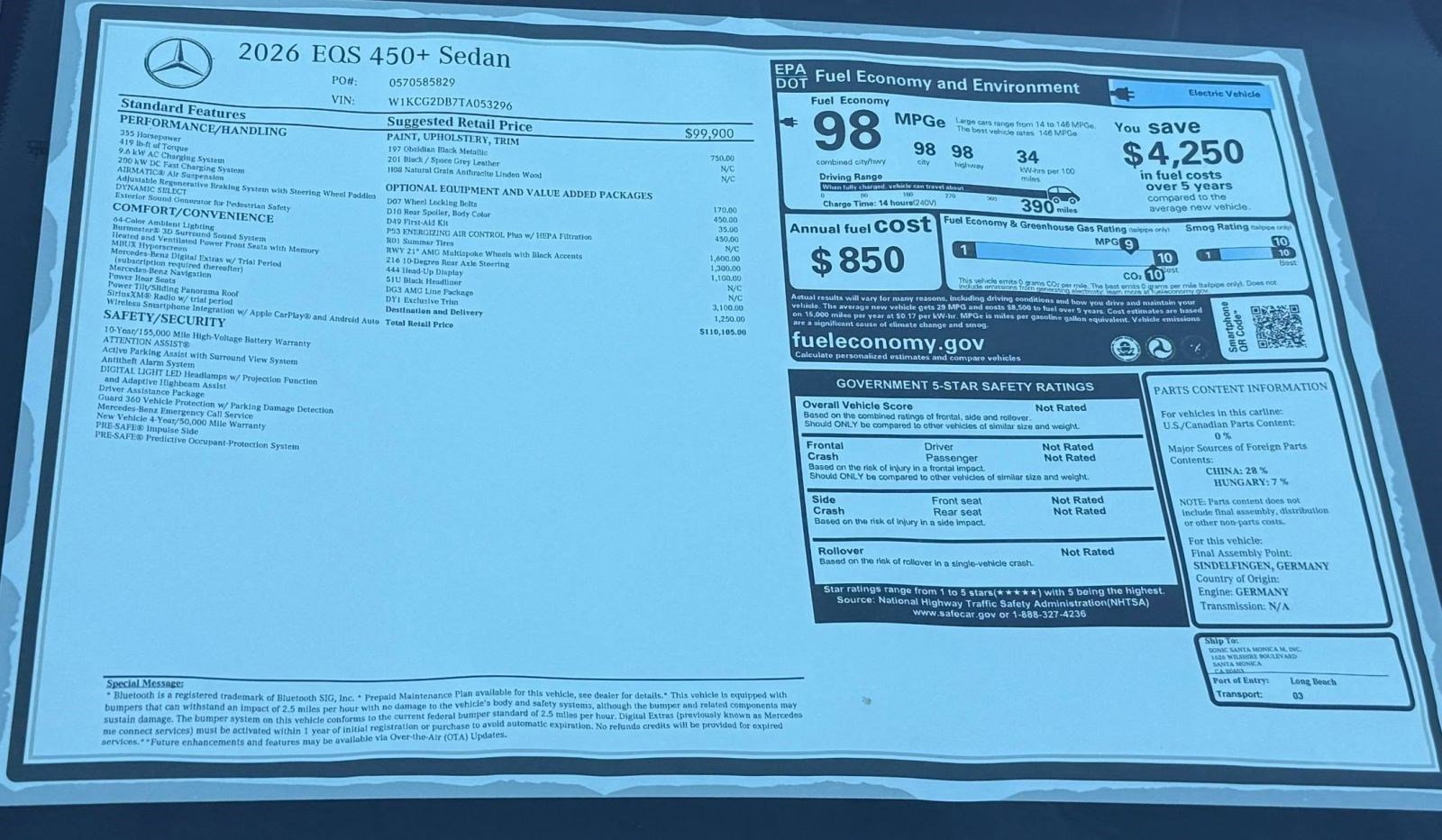 New 2026 Mercedes-Benz EQS 450+ Sedan image 31