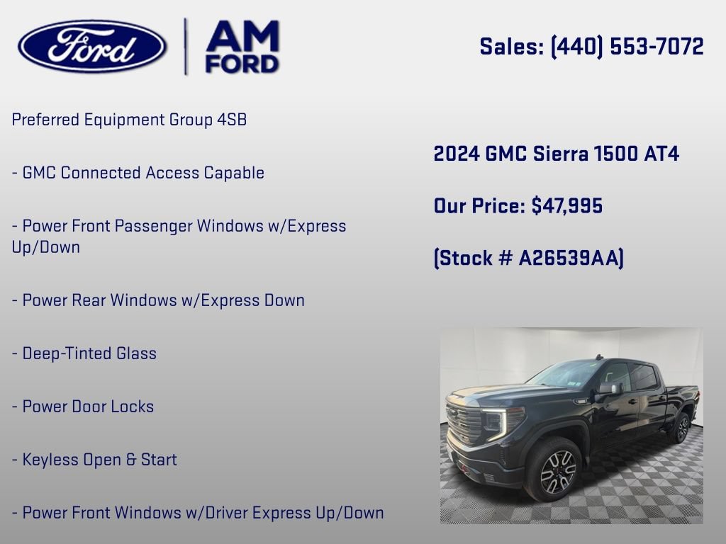 Used 2024 GMC Sierra 1500 AT4 w/ AT4 Preferred Package AWD/4WD image 6