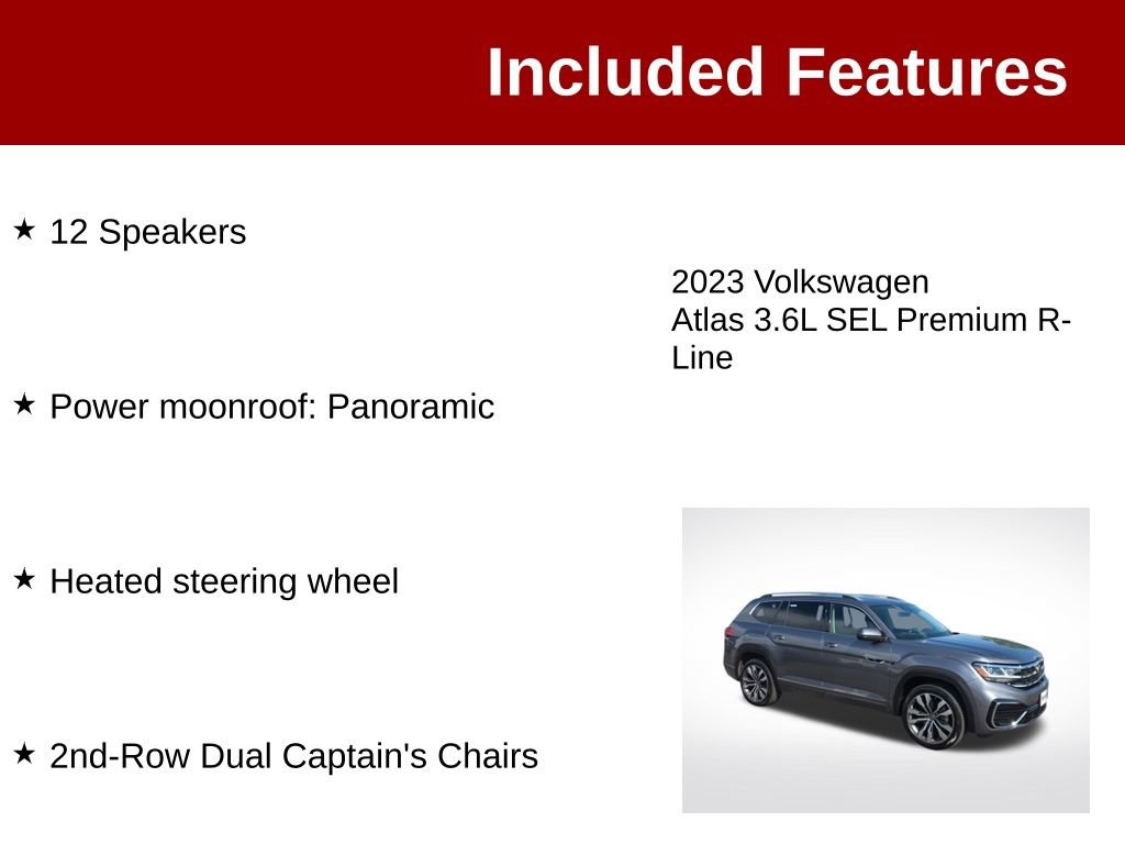 Used 2023 Volkswagen Atlas SEL Premium AWD/4WD image 3