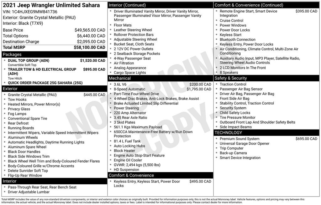 Used 2021 Jeep Wrangler Unlimited Sahara w/ Dual Top Group image 2