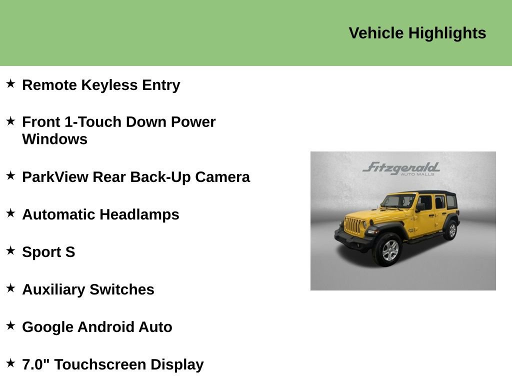 Used 2021 Jeep Wrangler Unlimited Sport image 10