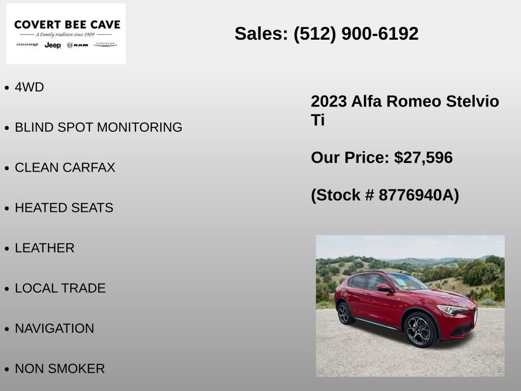 Used 2023 Alfa Romeo Stelvio Ti AWD/4WD image 6
