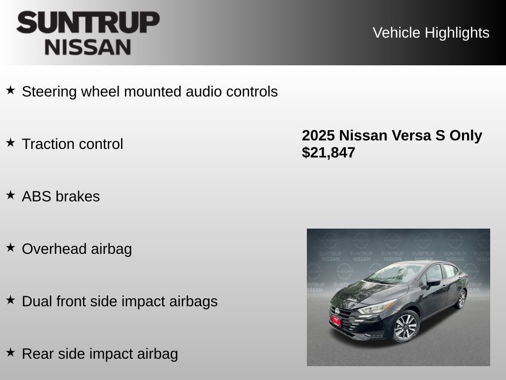 Used 2025 Nissan Versa S w/ S Plus Package FWD image 16
