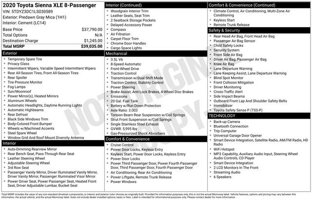 Used 2020 Toyota Sienna XLE FWD image 27