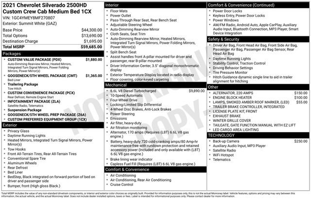 Used 2021 Chevrolet Silverado 2500 Custom w/ Custom Value Package image 38