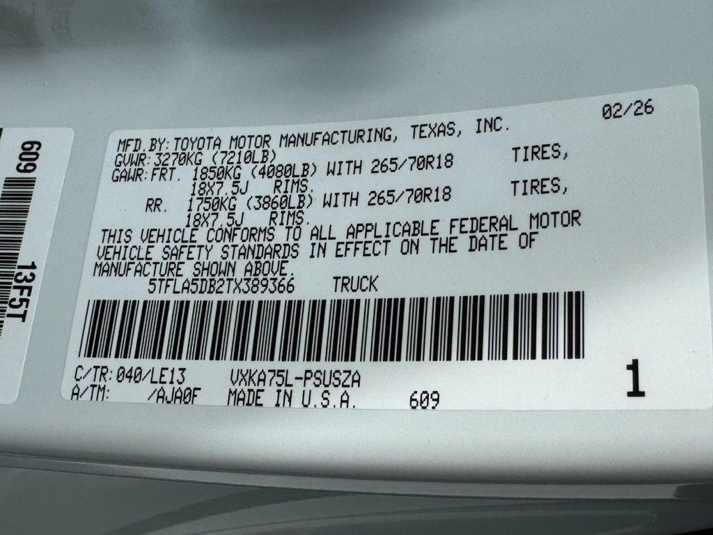 New 2026 Toyota Tundra SR5 image 21