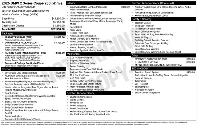 New 2026 BMW 230i xDrive Coupe w/ M Sport Package image 4