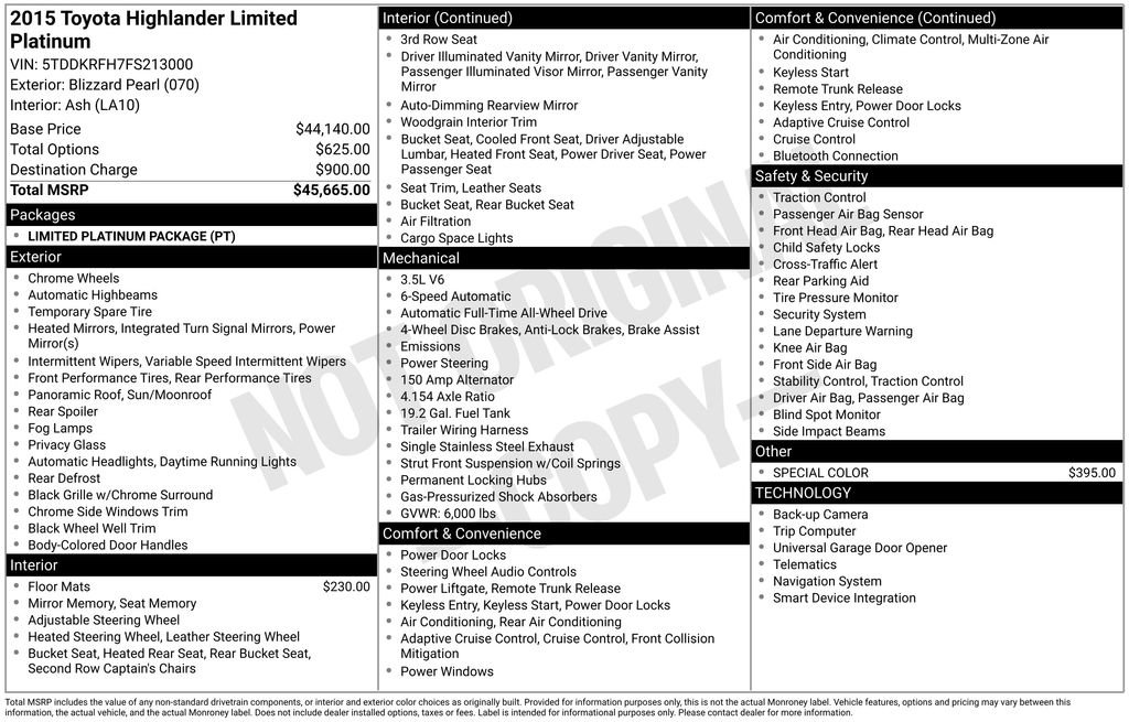 Used 2015 Toyota Highlander Limited Platinum image 25