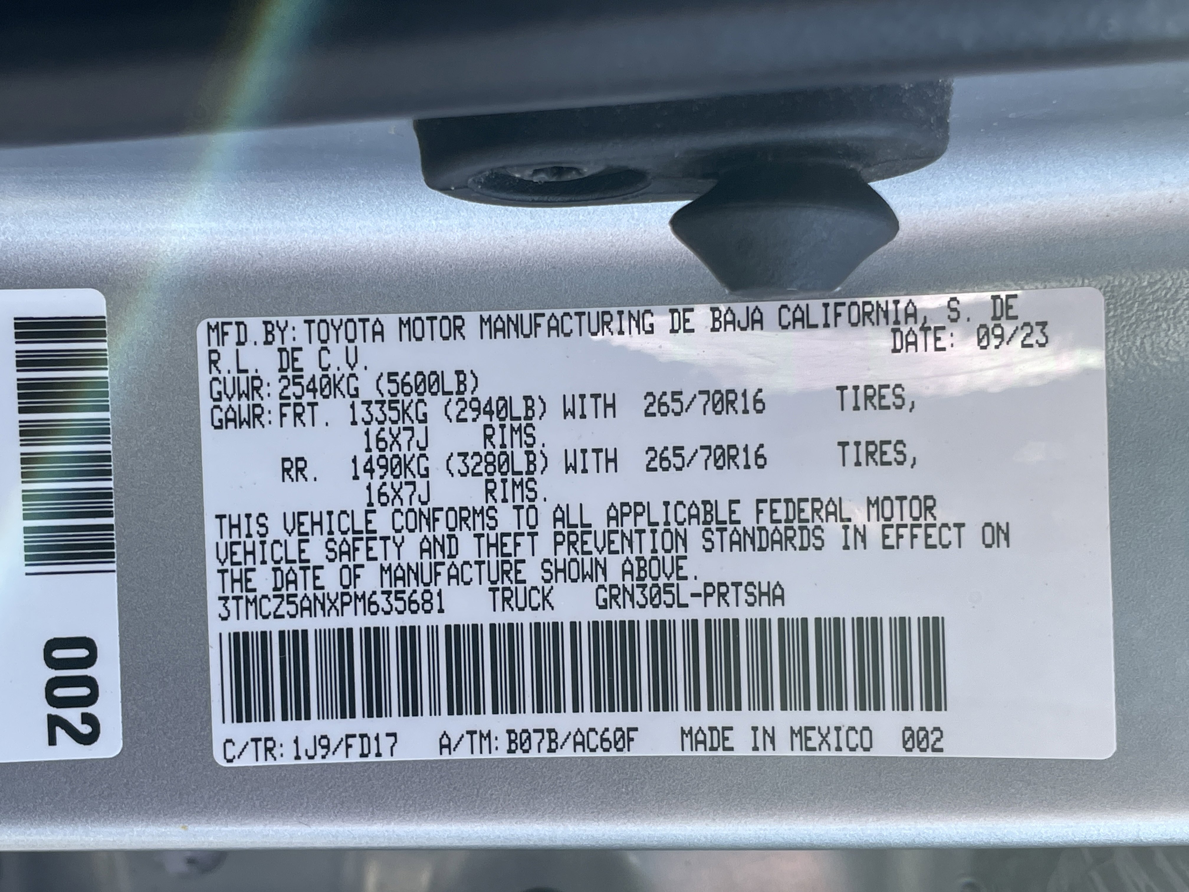 Used 2023 Toyota Tacoma TRD Off-Road w/ Technology Package image 10