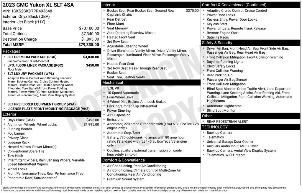 Used 2023 GMC Yukon XL SLT w/ SLT Premium Package image 34