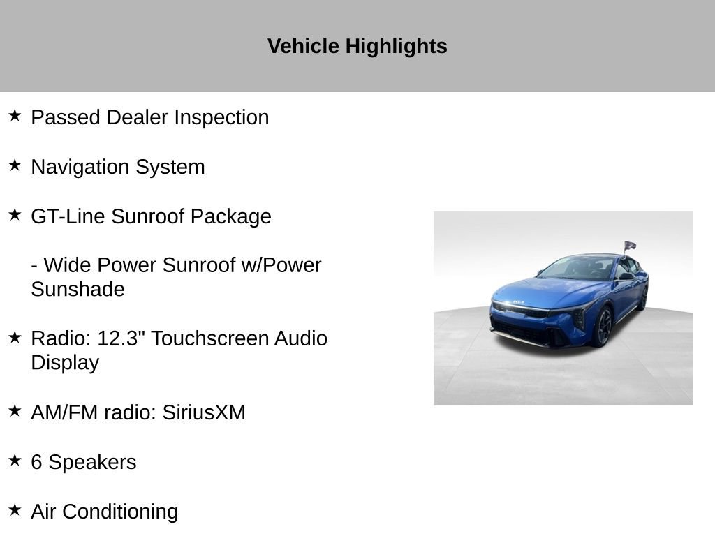 Certified 2025 Kia K4 GT-Line Turbo w/ GT-Line Sunroof Package FWD image 19