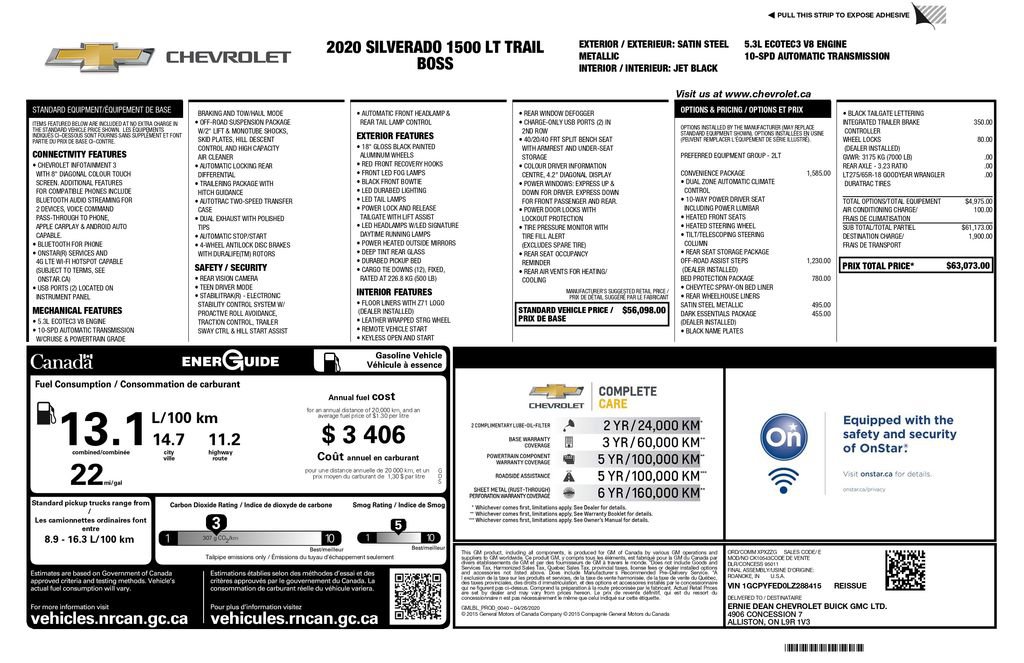 Used 2020 Chevrolet Silverado 1500 LT Trail Boss w/ Convenience Package image 3