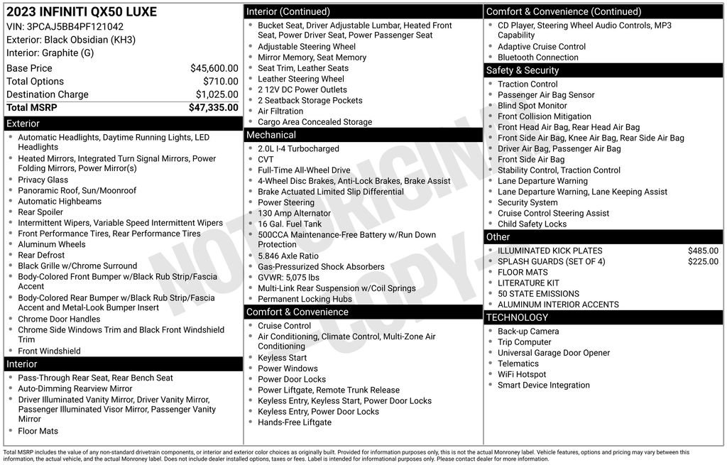 Certified 2023 INFINITI QX50 Luxe AWD/4WD image 2