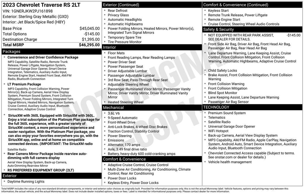Used 2023 Chevrolet Traverse RS FWD image 41