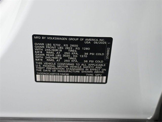 New 2026 Volkswagen Atlas SE image 18