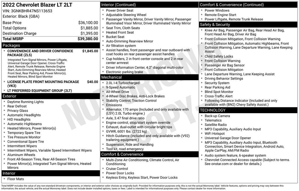 Used 2022 Chevrolet Blazer LT AWD/4WD image 41