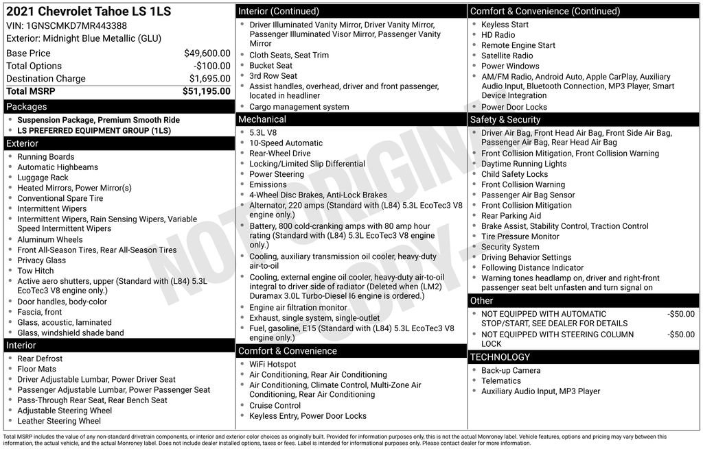 Used 2021 Chevrolet Tahoe LS image 6