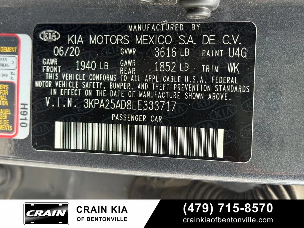 Used 2020 Kia Rio S w/ Technology Package FWD image 30