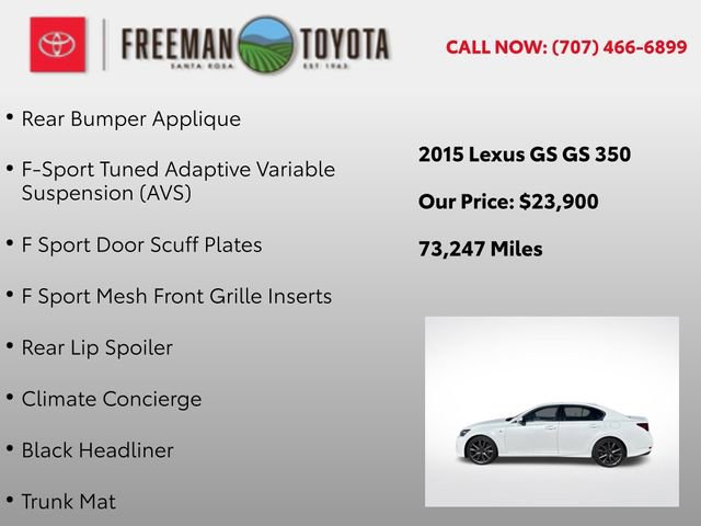 Used 2015 Lexus GS 350 w/ F Sport Package image 12