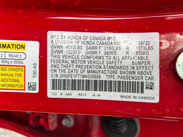 Used 2022 Honda Civic EX image 19