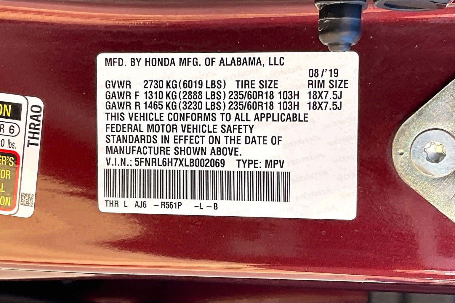 Used 2020 Honda Odyssey EX-L image 18