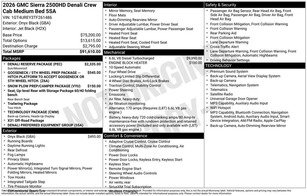 New 2026 GMC Sierra 2500 Denali w/ Denali Reserve Package AWD/4WD image 55