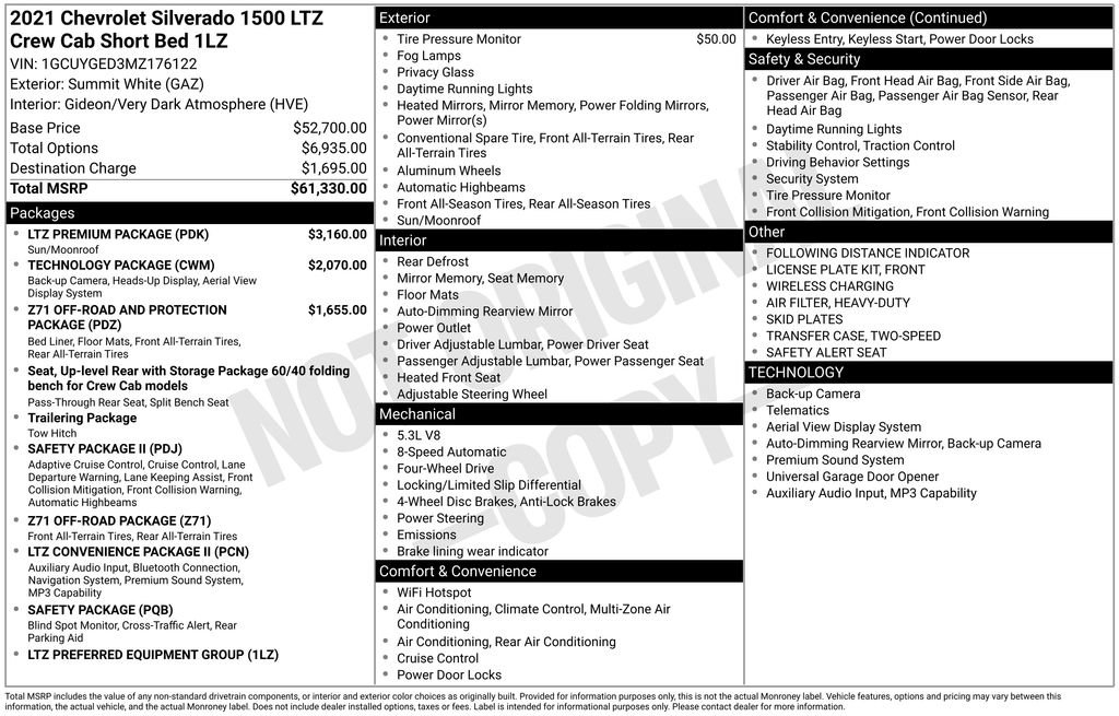 Used 2021 Chevrolet Silverado 1500 LTZ w/ LTZ Premium Package image 28