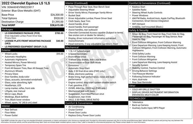 Used 2022 Chevrolet Equinox LS w/ LS Convenience Package image 27