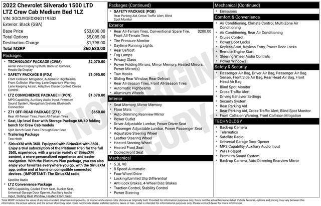 Certified 2022 Chevrolet Silverado 1500 LTZ w/ Technology Package AWD/4WD image 2