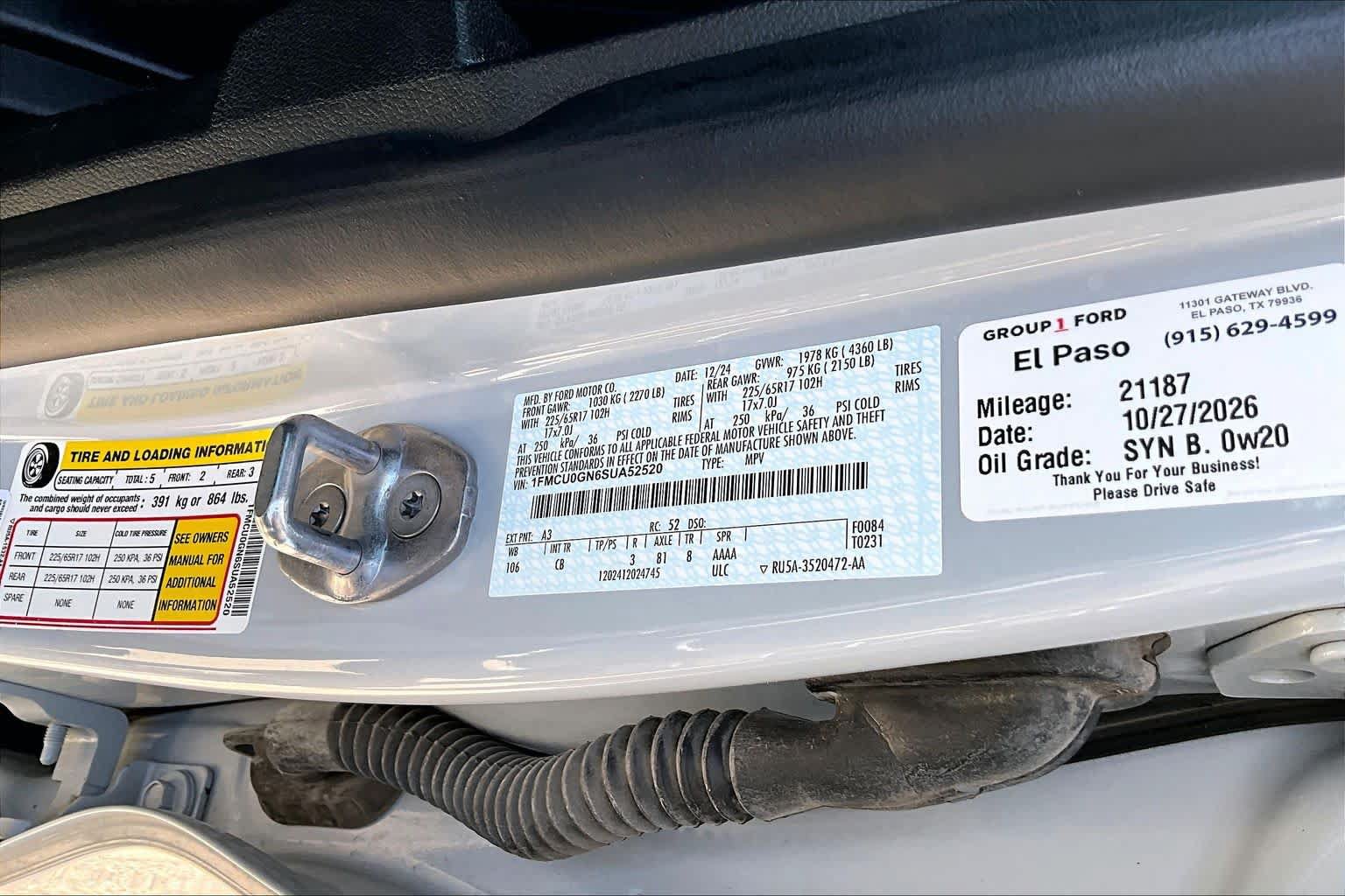 Certified 2025 Ford Escape Active FWD image 36