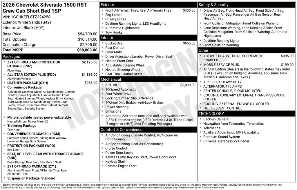 New 2026 Chevrolet Silverado 1500 RST AWD/4WD image 20