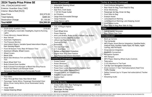 Certified 2024 Toyota Prius Prime FWD image 12