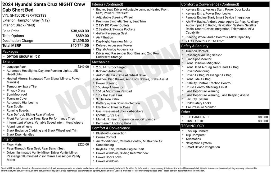 Used 2024 Hyundai Santa Cruz Night image 40