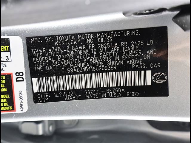 Certified 2025 Lexus ES 350 w/ Premium Package FWD image 12