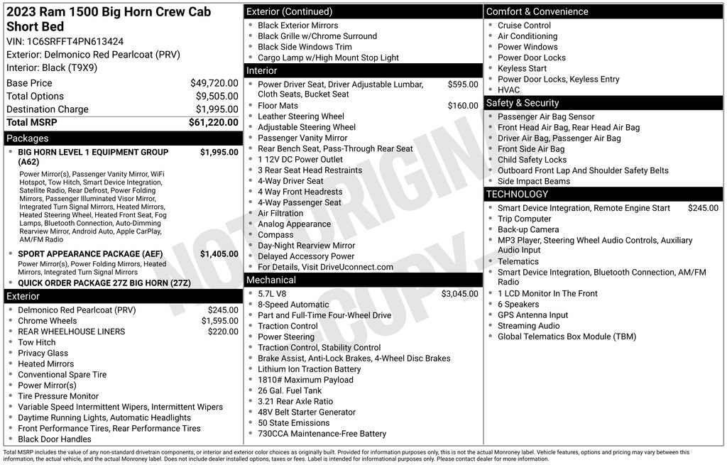Certified 2023 RAM 1500 Big Horn AWD/4WD image 43