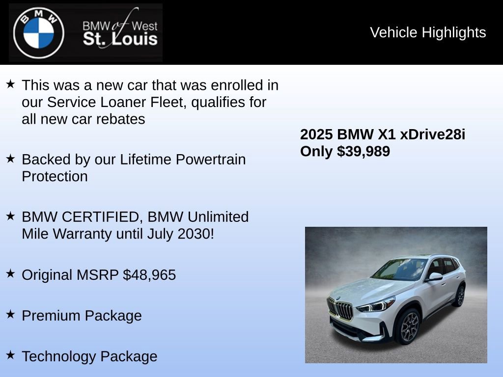 Used 2025 BMW X1 xDrive28i AWD/4WD image 8