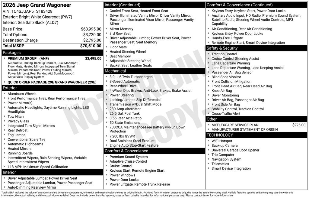 New 2026 Jeep Grand Wagoneer 2WD w/ Premium Group I image 9