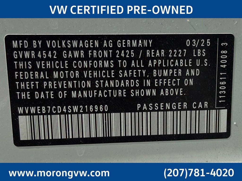 Certified 2025 Volkswagen Golf w/ Euro Style Package AWD/4WD image 48