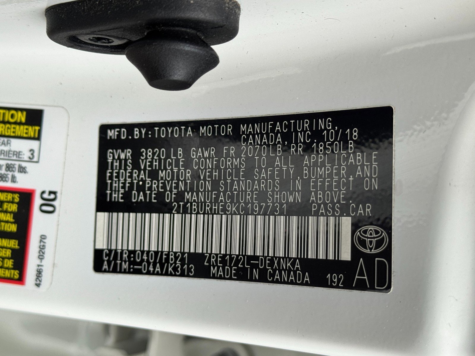 Used 2019 Toyota Corolla LE w/ Carpet Mat Package (TMS) FWD image 37