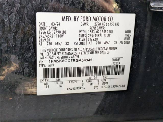 Used 2024 Ford Explorer ST w/ Equipment Group 401A AWD/4WD image 15