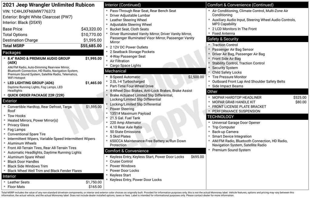Used 2021 Jeep Wrangler Unlimited Rubicon image 35